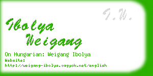 ibolya weigang business card